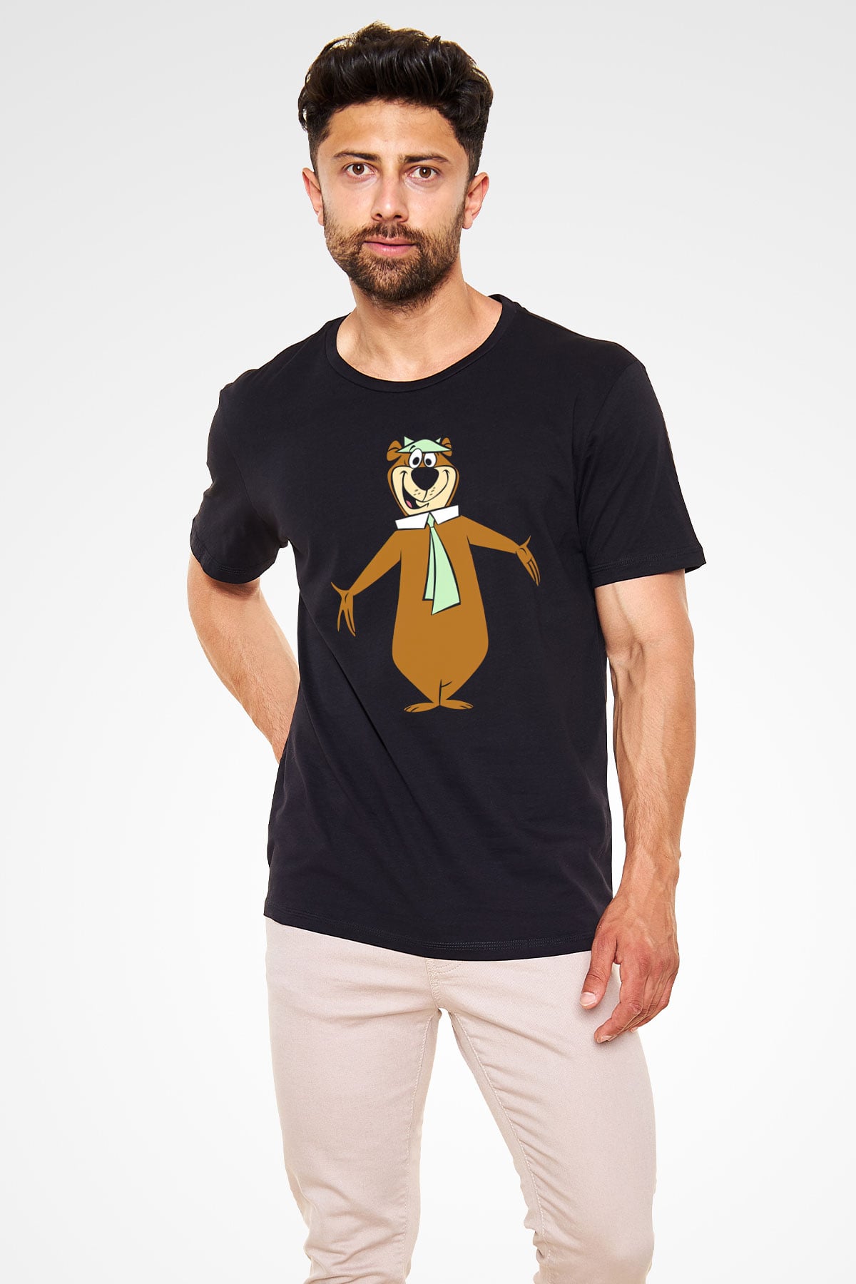 Yogi Bear Ayı Yogi Siyah Unisex Tişört
