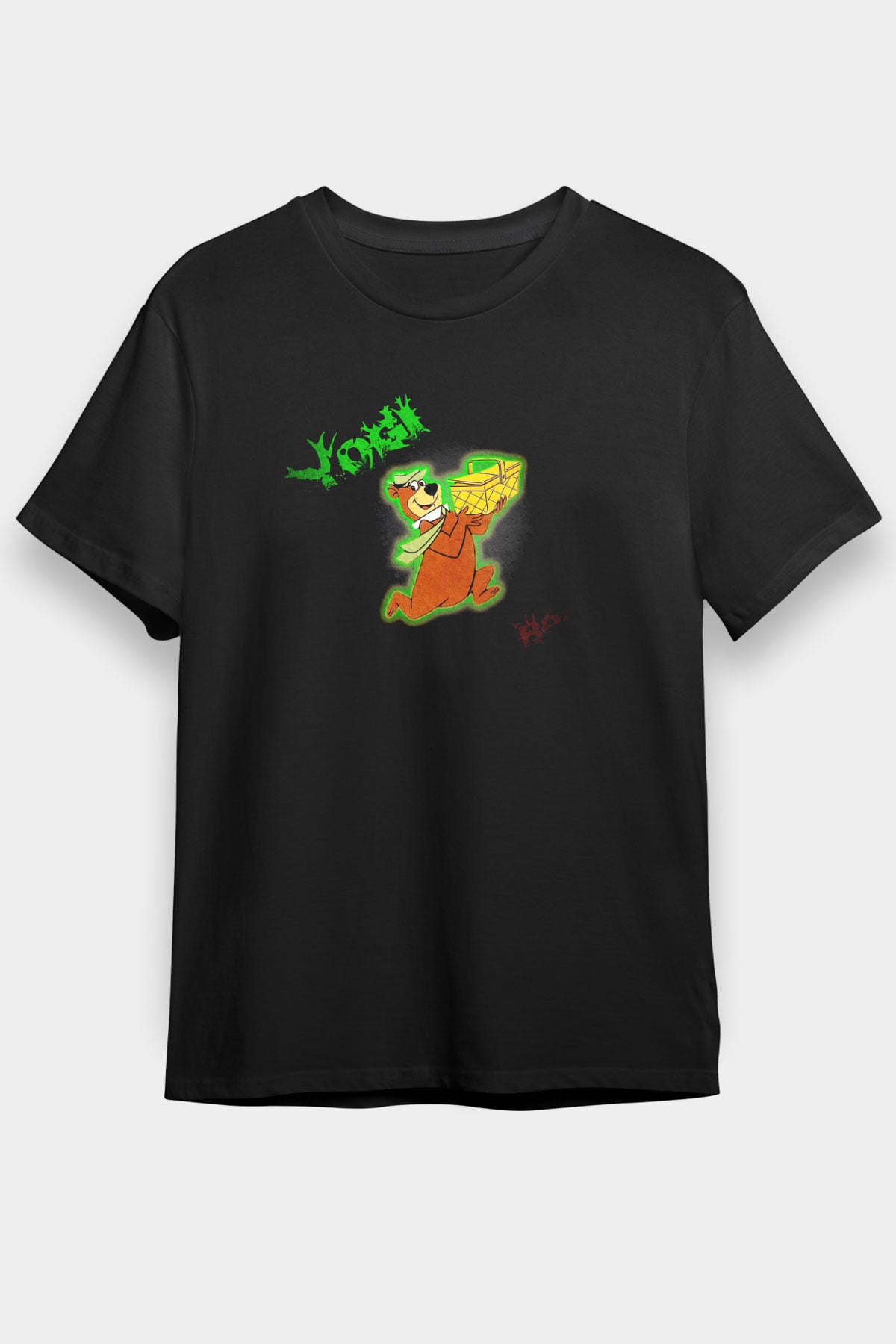 Yogi Bear Ayı Yogi Siyah Unisex Tişört