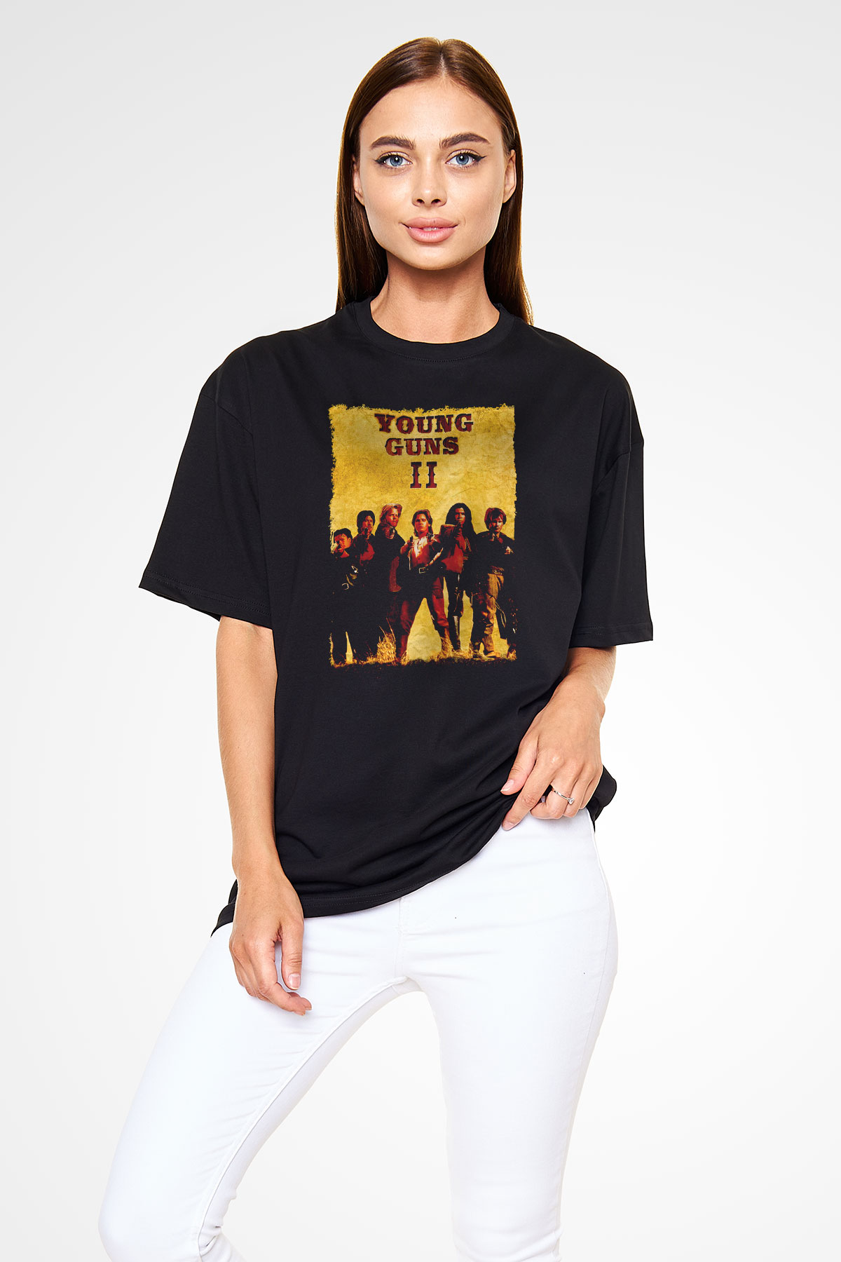 Young Guns Siyah Oversize Tişört