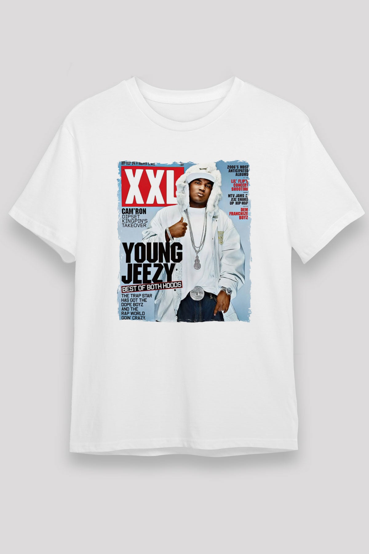 Young Jeezy Beyaz Unisex Tişört T-Shirt - TişörtFabrikası