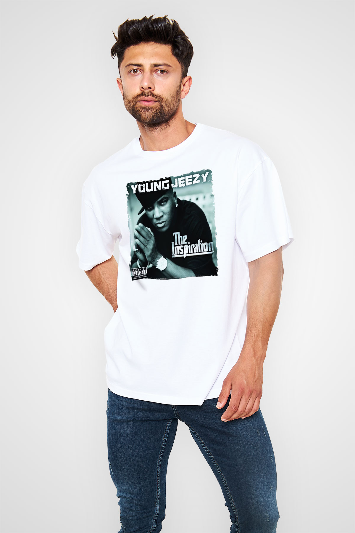 Young Jeezy Beyaz Unisex Tişört T-Shirt - TişörtFabrikası