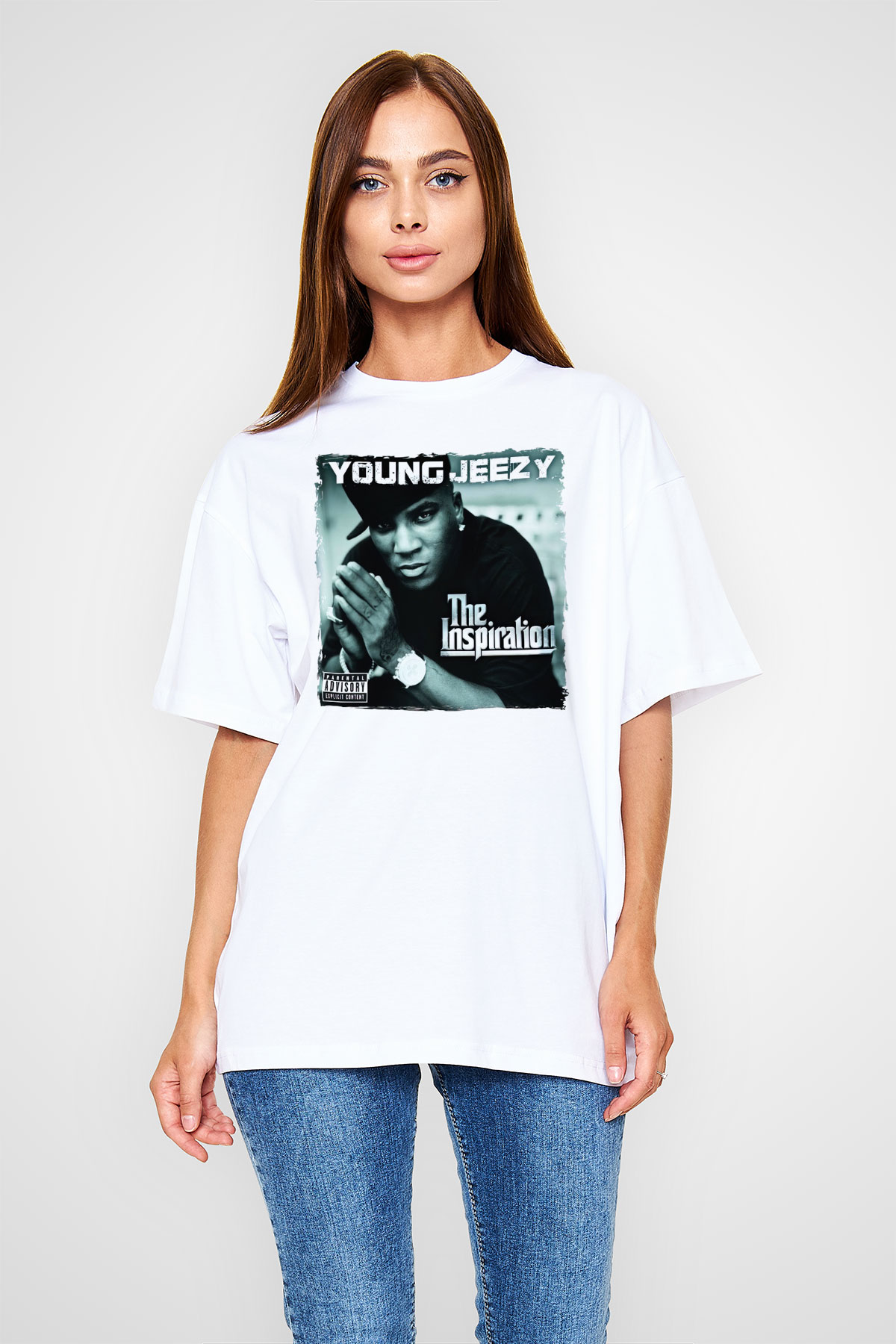 Young Jeezy Beyaz Unisex Tişört T-Shirt - TişörtFabrikası