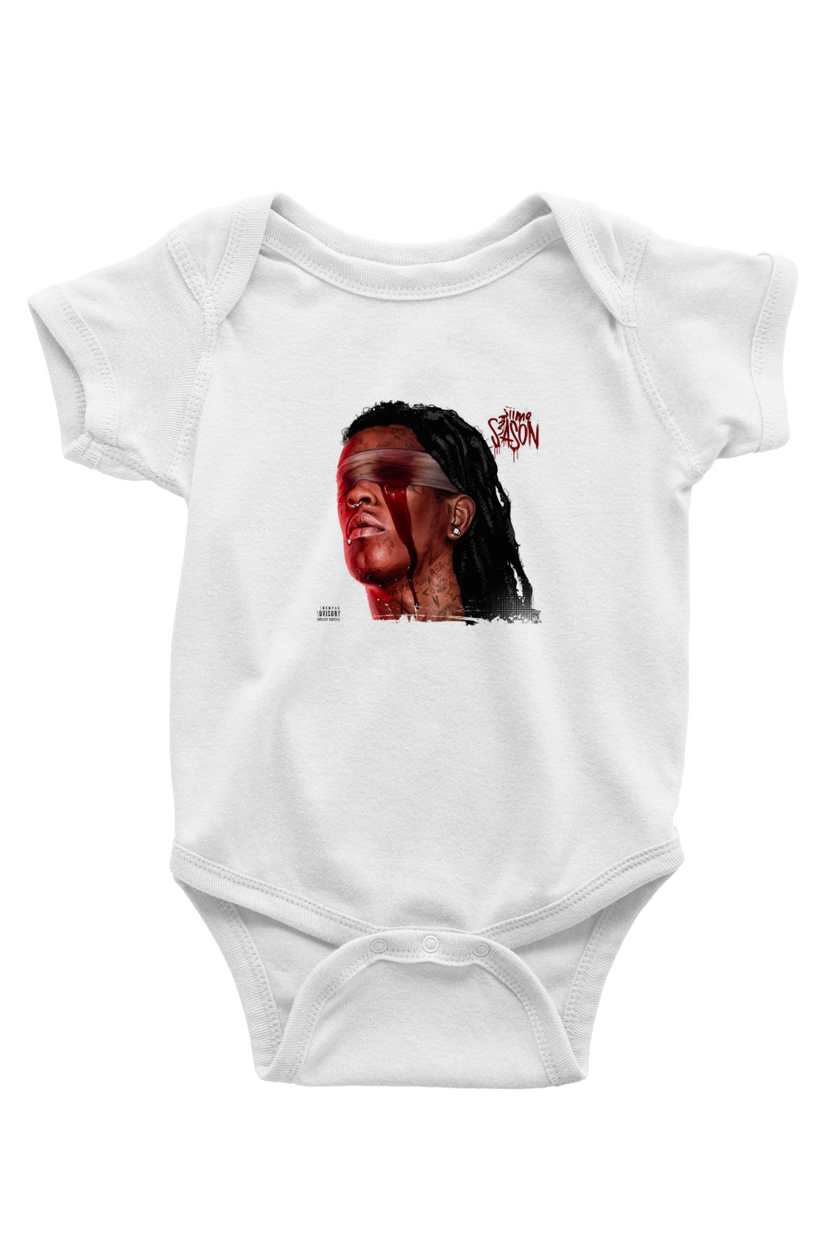 Young Thug Baskılı Unisex Beyaz Bebek Body - Zıbın