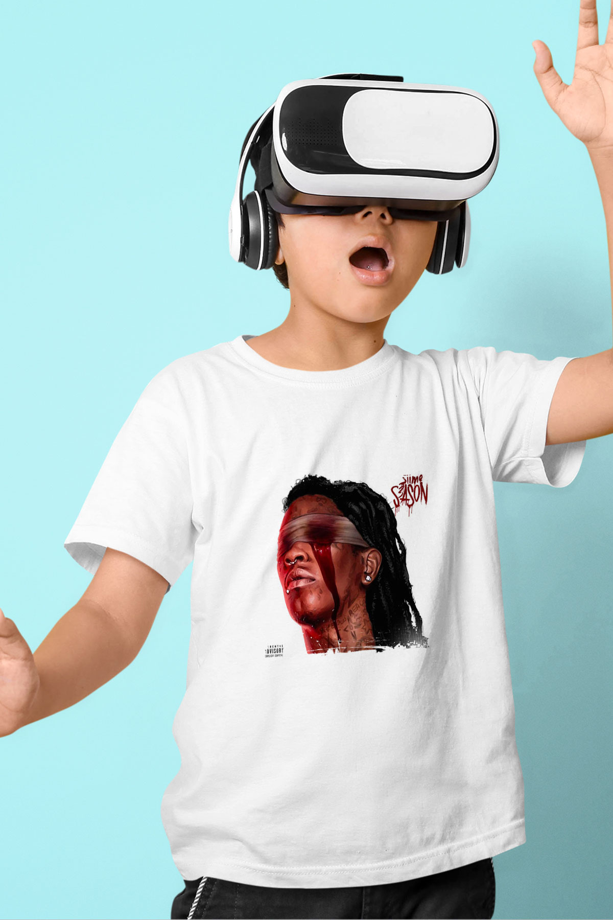 Young Thug Baskılı Unisex Beyaz Çocuk Tişört