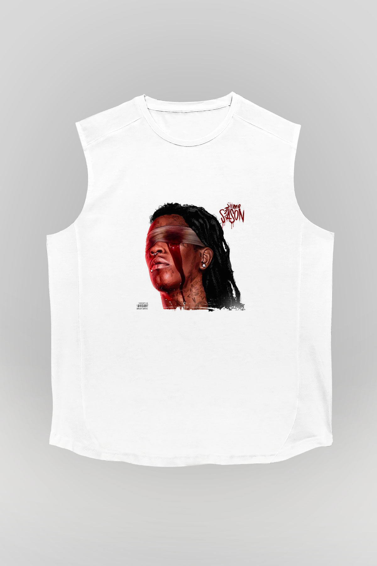 Young Thug Baskılı Unisex Beyaz Kolsuz Tişört