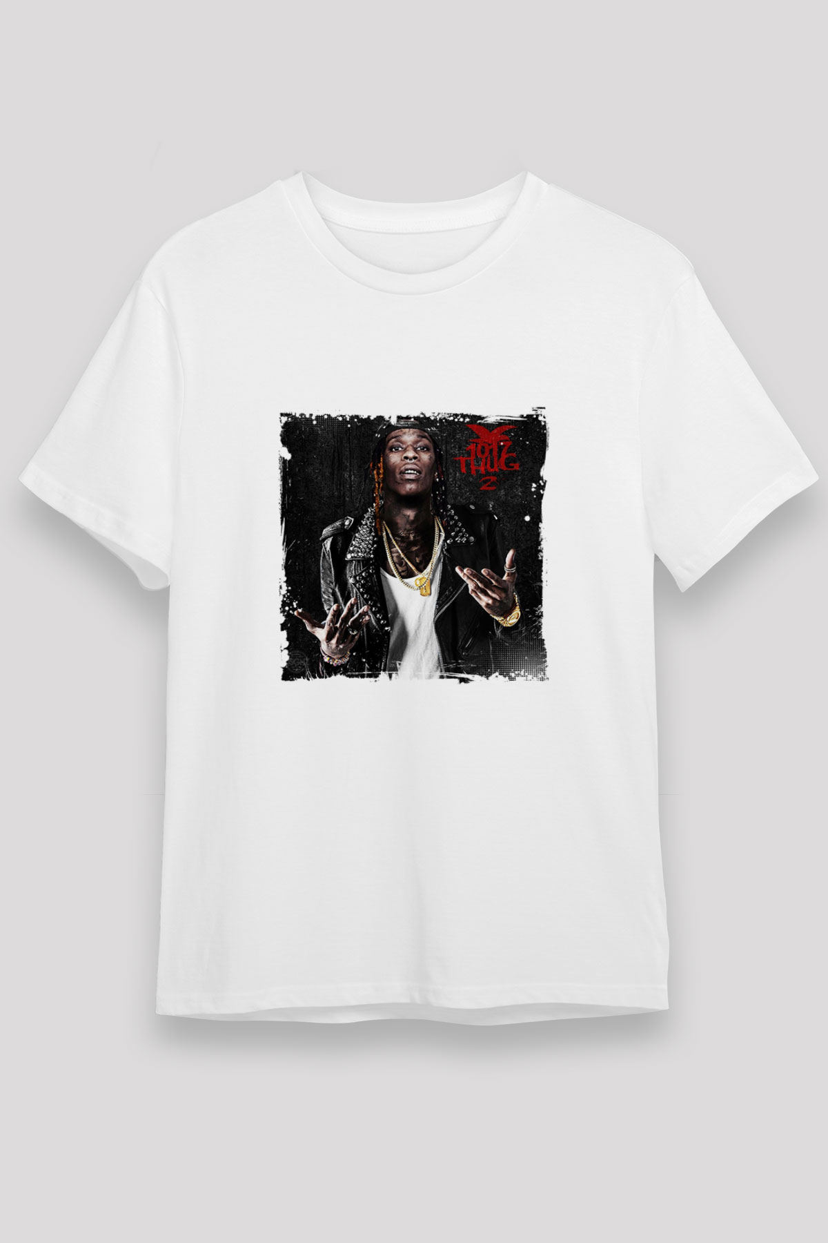 Young Thug Baskılı Unisex Beyaz Tişört