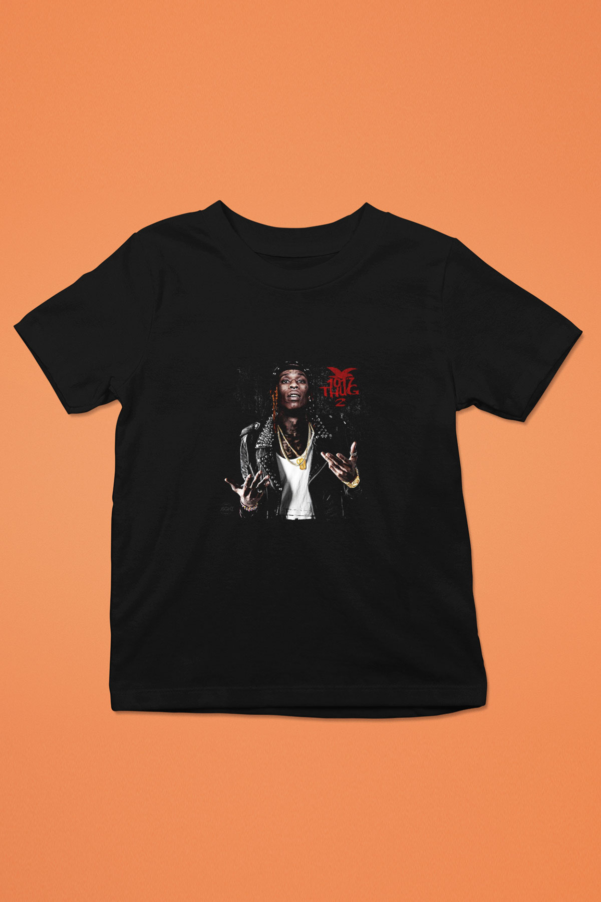 Young Thug Baskılı Unisex Siyah Çocuk Tişört