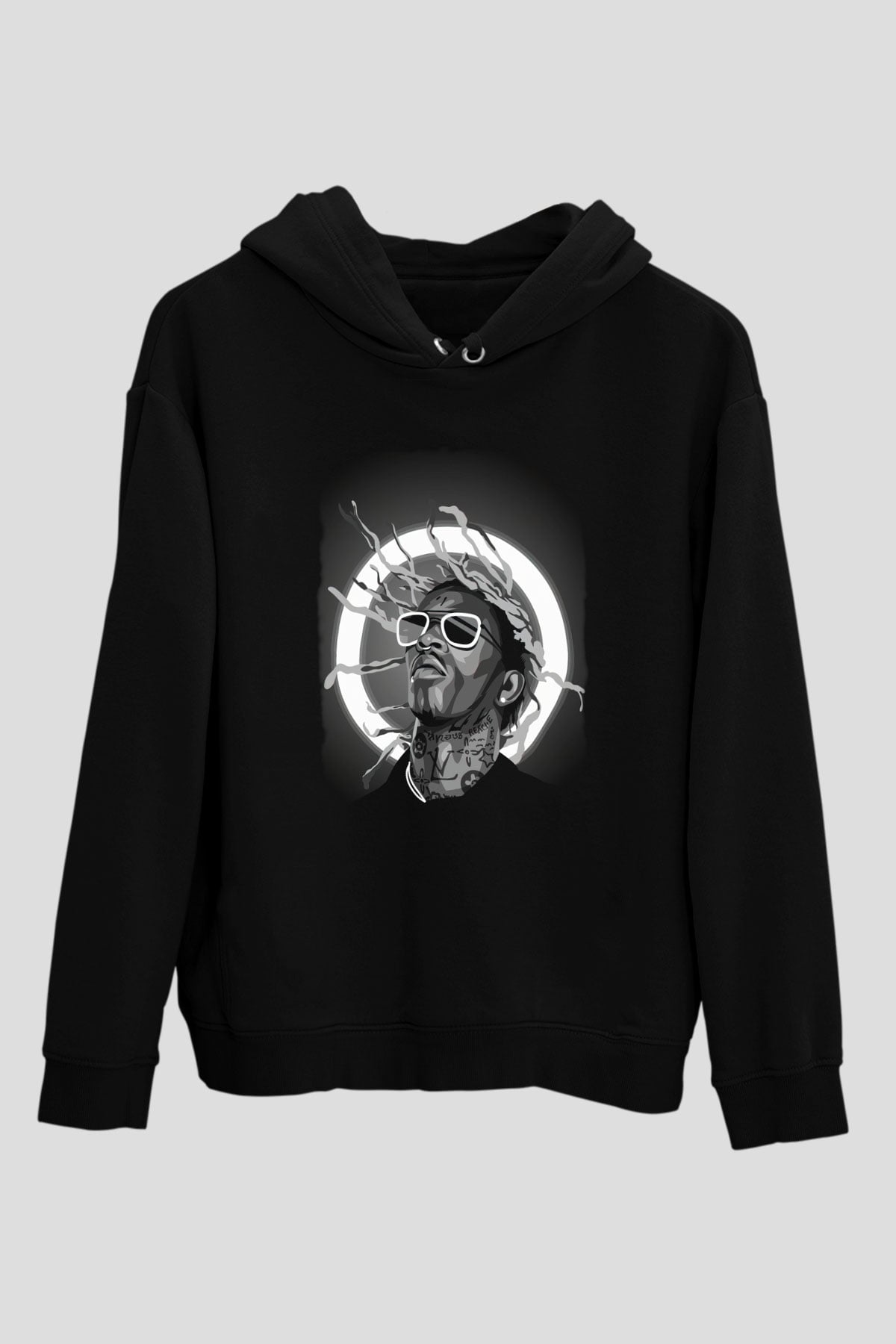 Young Thug Siyah Unisex Kapüşonlu Sweatshirt