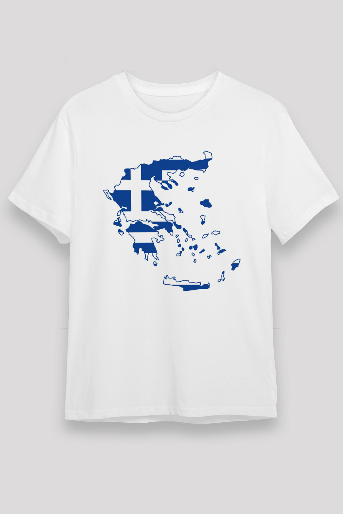 Yunanistan Beyaz Unisex Tişört T-Shirt - TişörtFabrikası