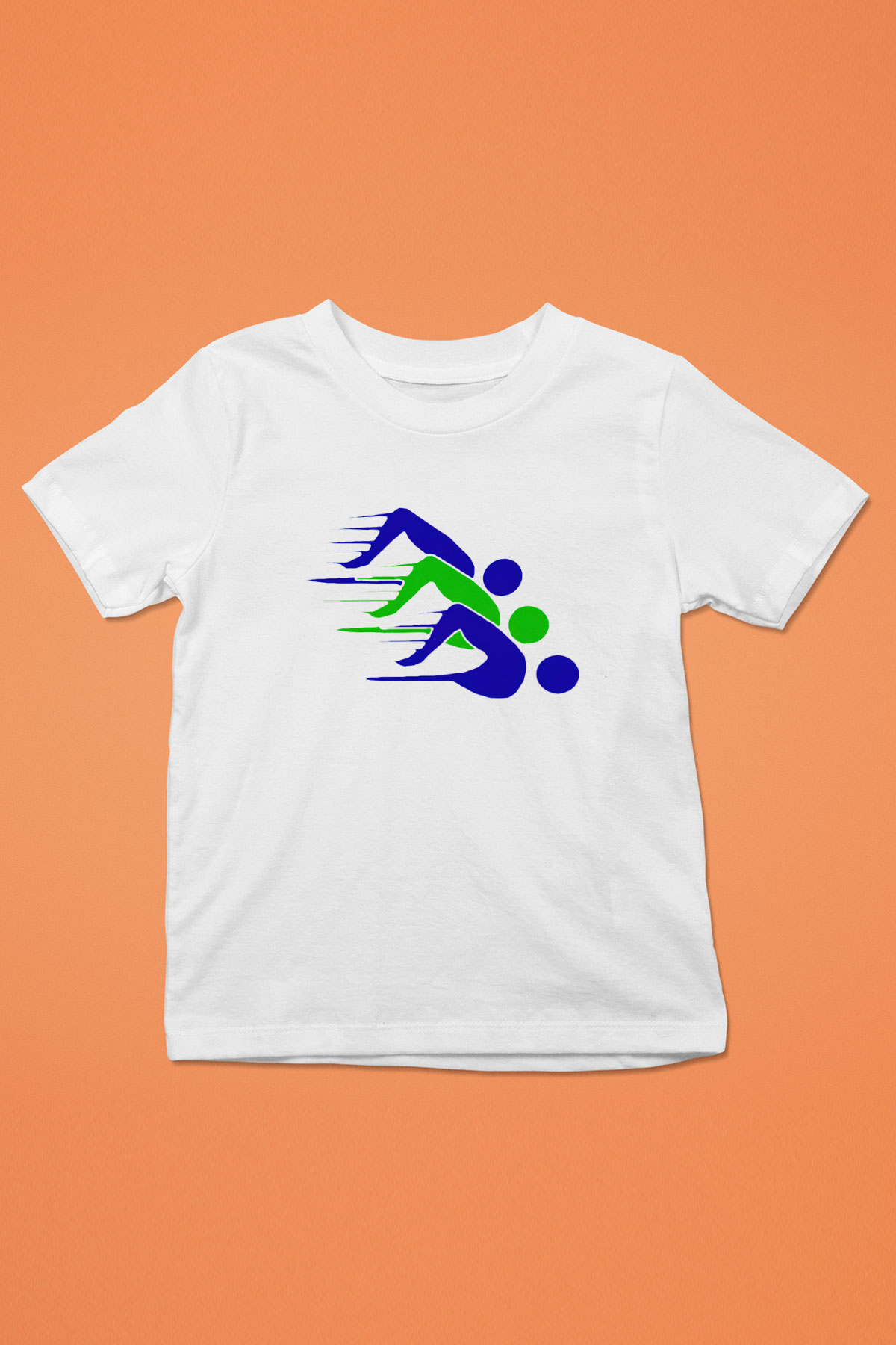 Yüzme Baskılı Beyaz Unisex Çocuk Tişört