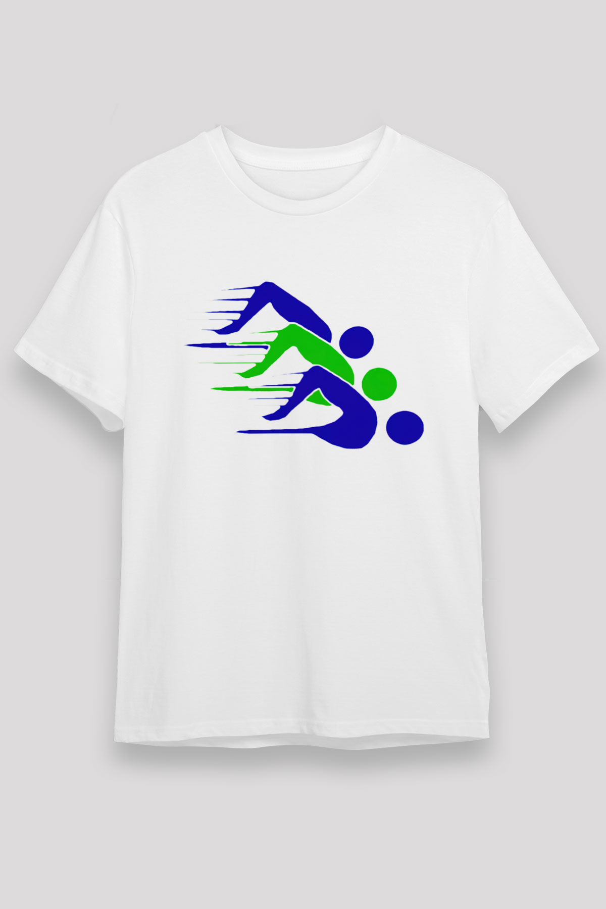 Yüzme Beyaz Unisex Tişört T-Shirt - TişörtFabrikası
