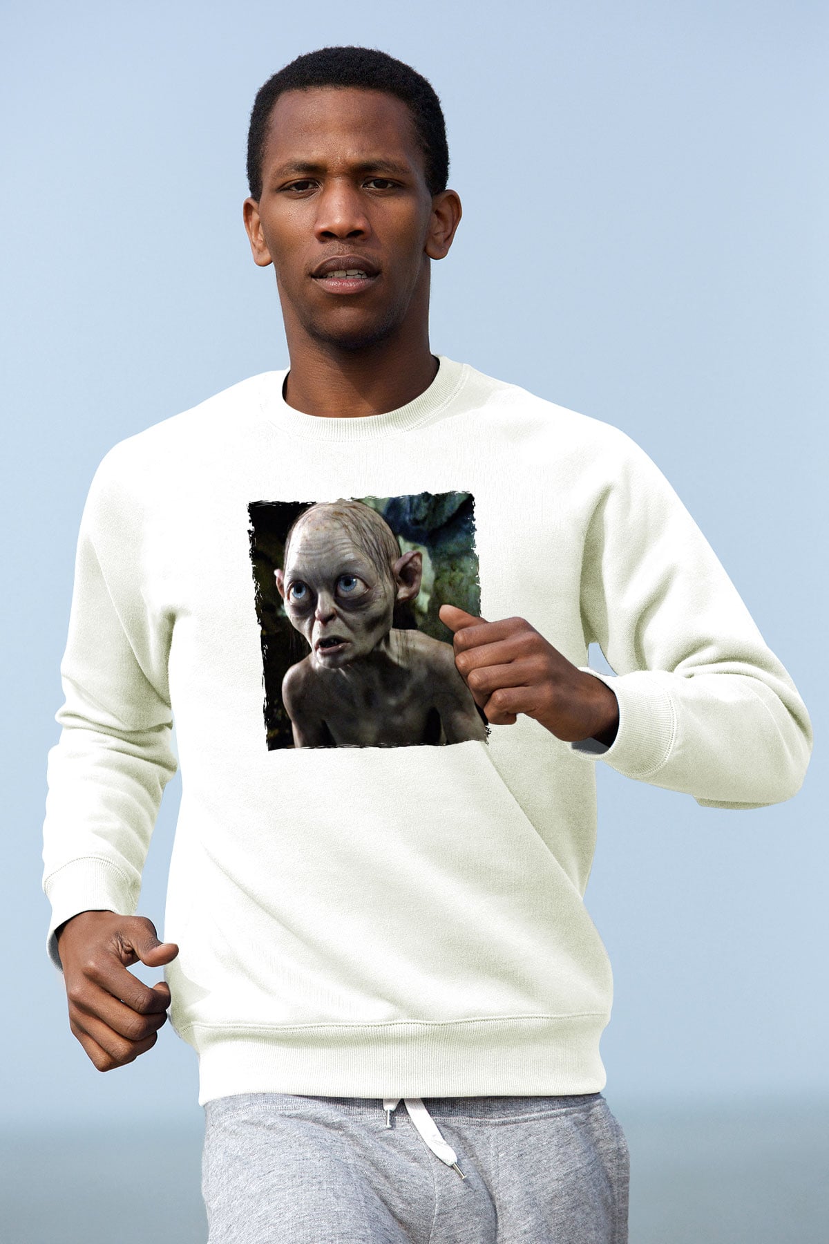 Yüzüklerin Efendisi Beyaz Unisex  Sweatshirt