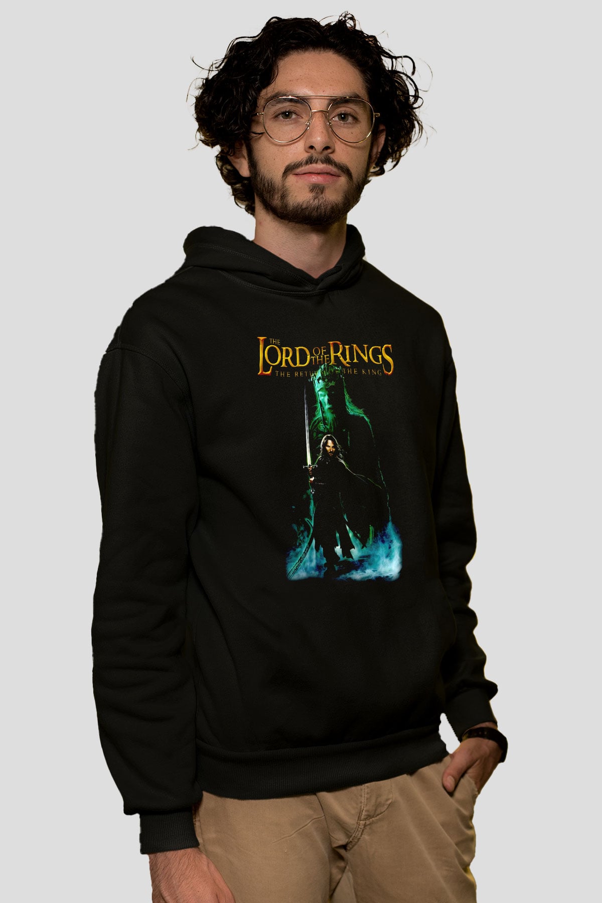 Yüzüklerin Efendisi Siyah Unisex Hoodie