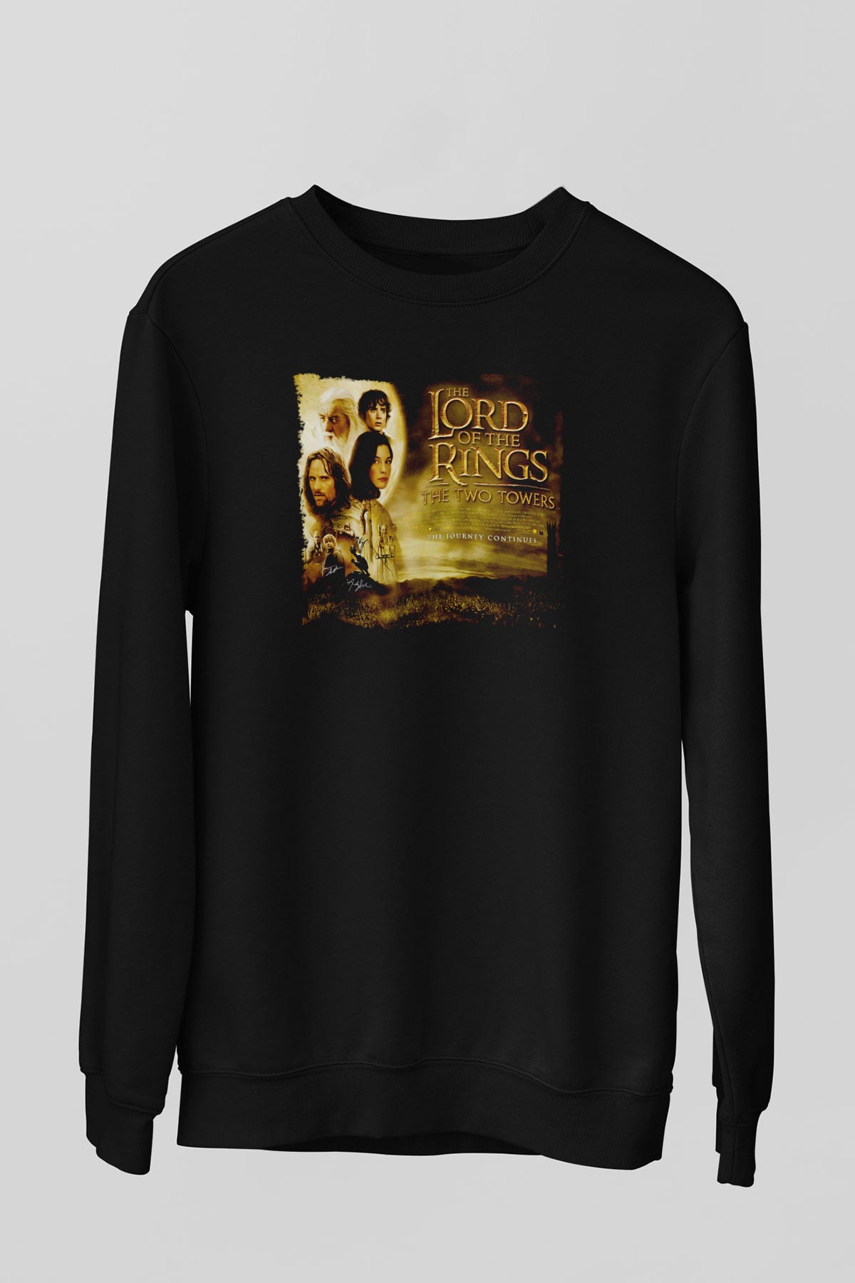 Yüzüklerin Efendisi Siyah Unisex  Sweatshirt