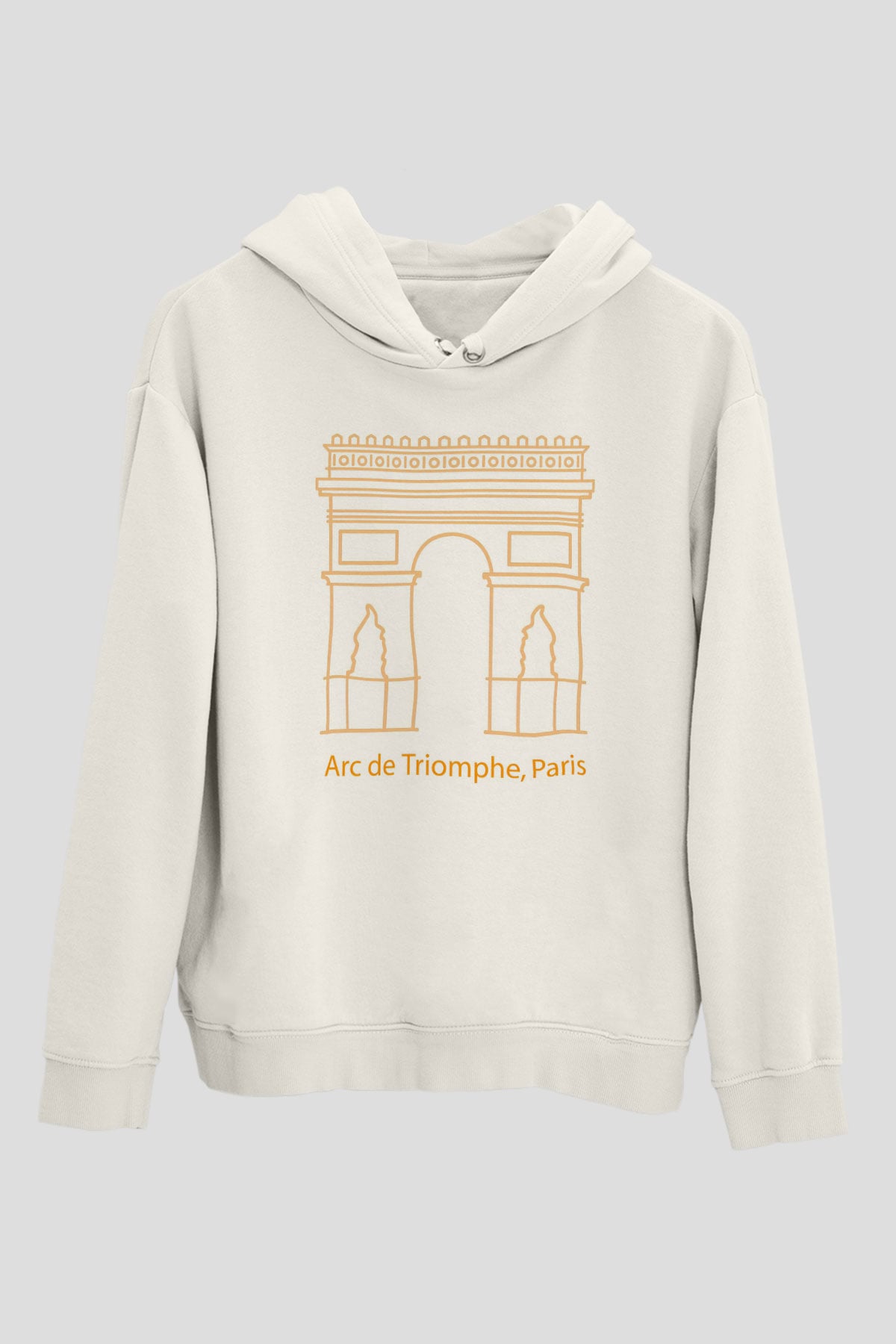 Zafer Takı Beyaz Unisex Hoodie