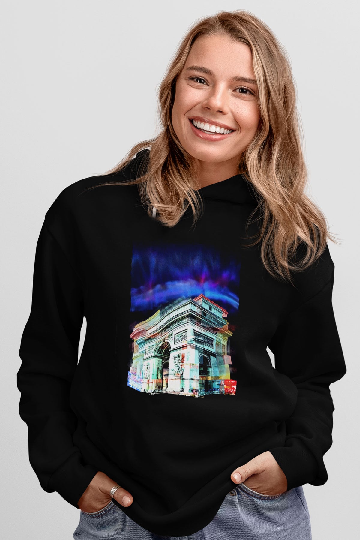 Zafer Takı Siyah Unisex Hoodie