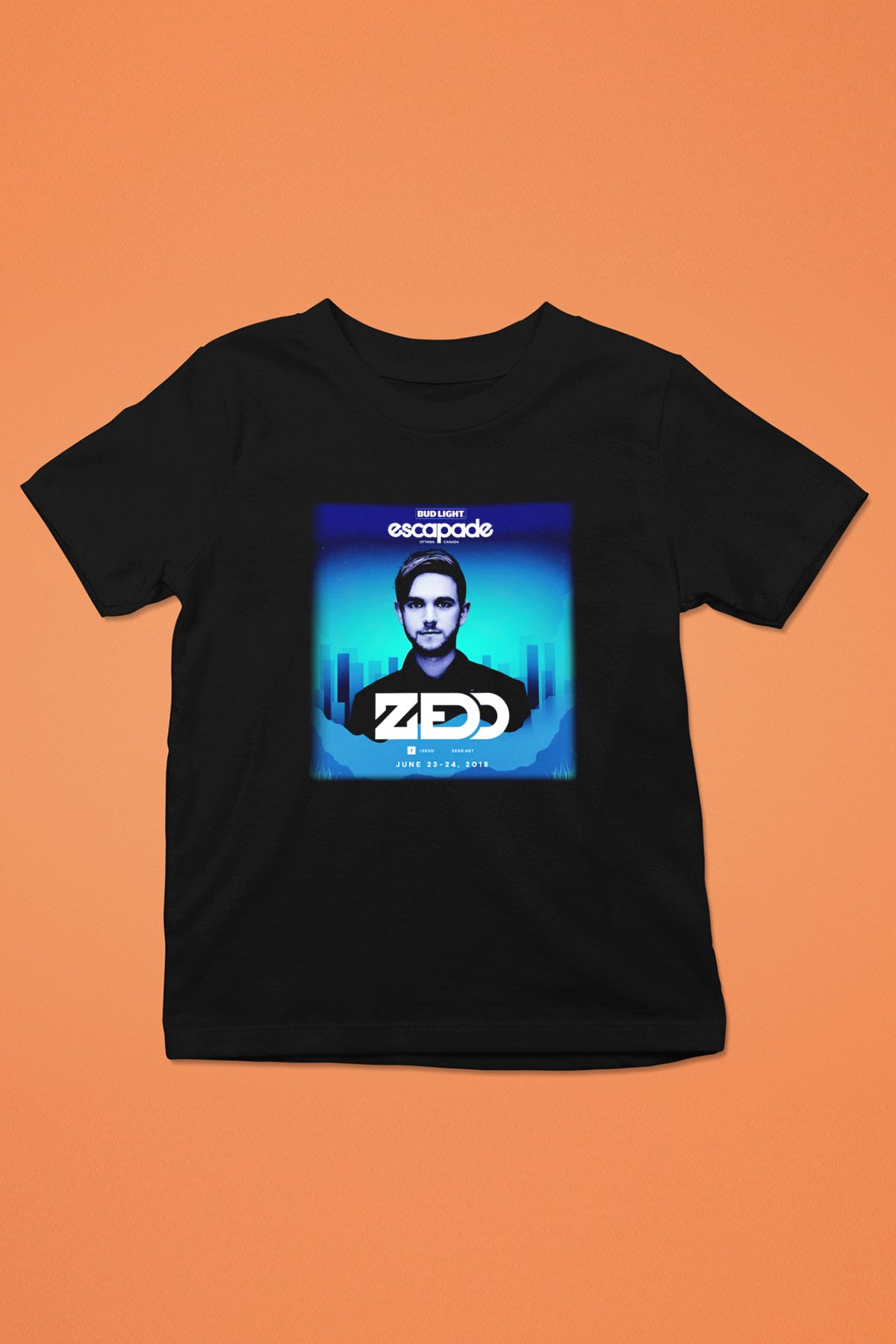 Zedd Baskılı Siyah Unisex Çocuk Tişört
