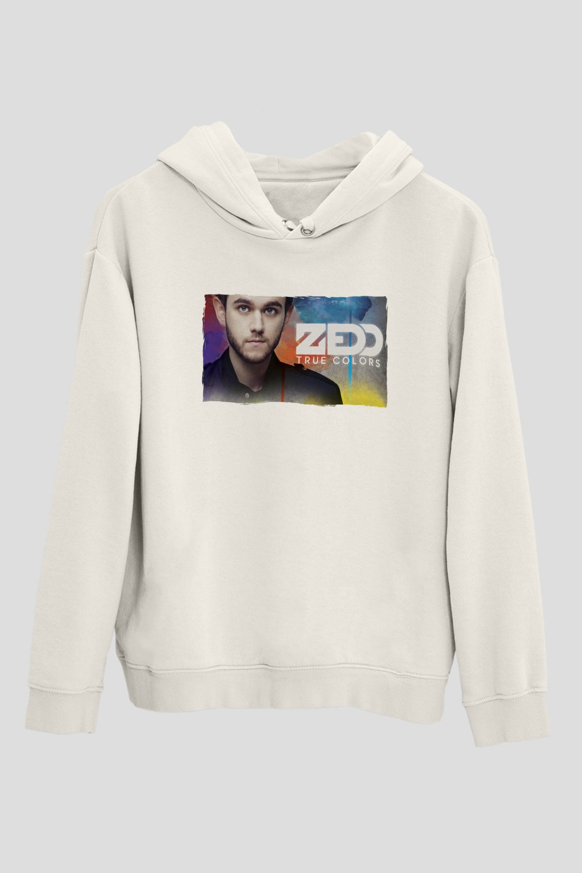 Zedd Beyaz Unisex Kapüşonlu Sweatshirt