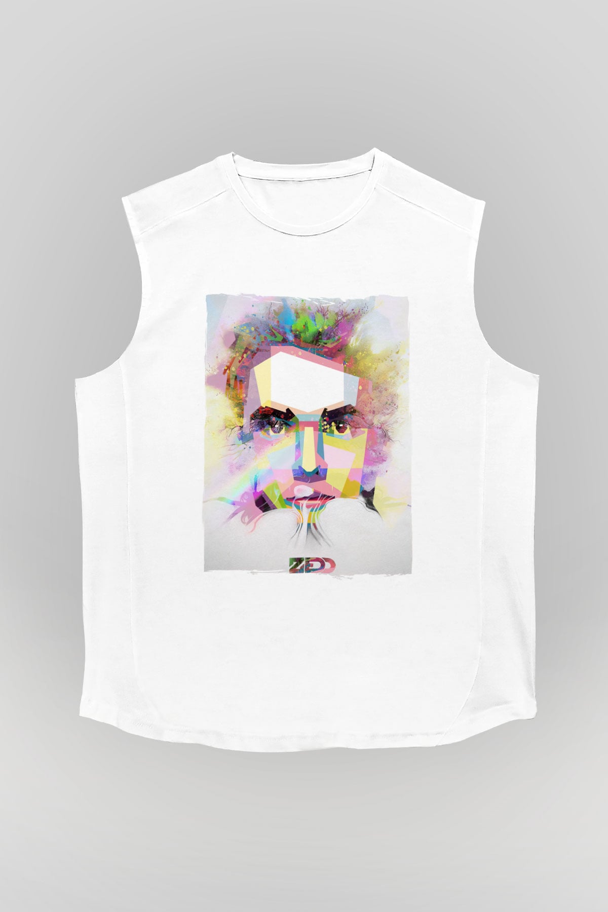 Zedd Beyaz Unisex Kolsuz Tişört