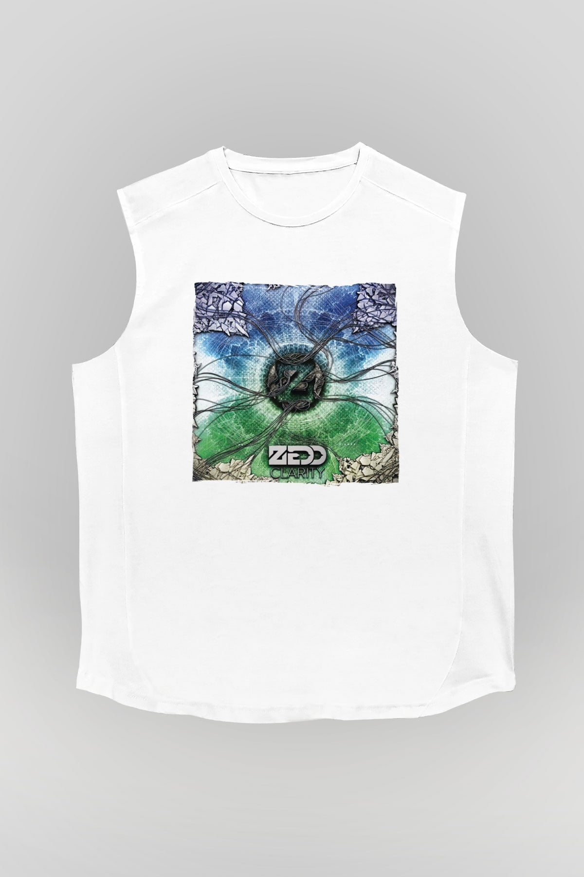 Zedd Beyaz Unisex Kolsuz Tişört