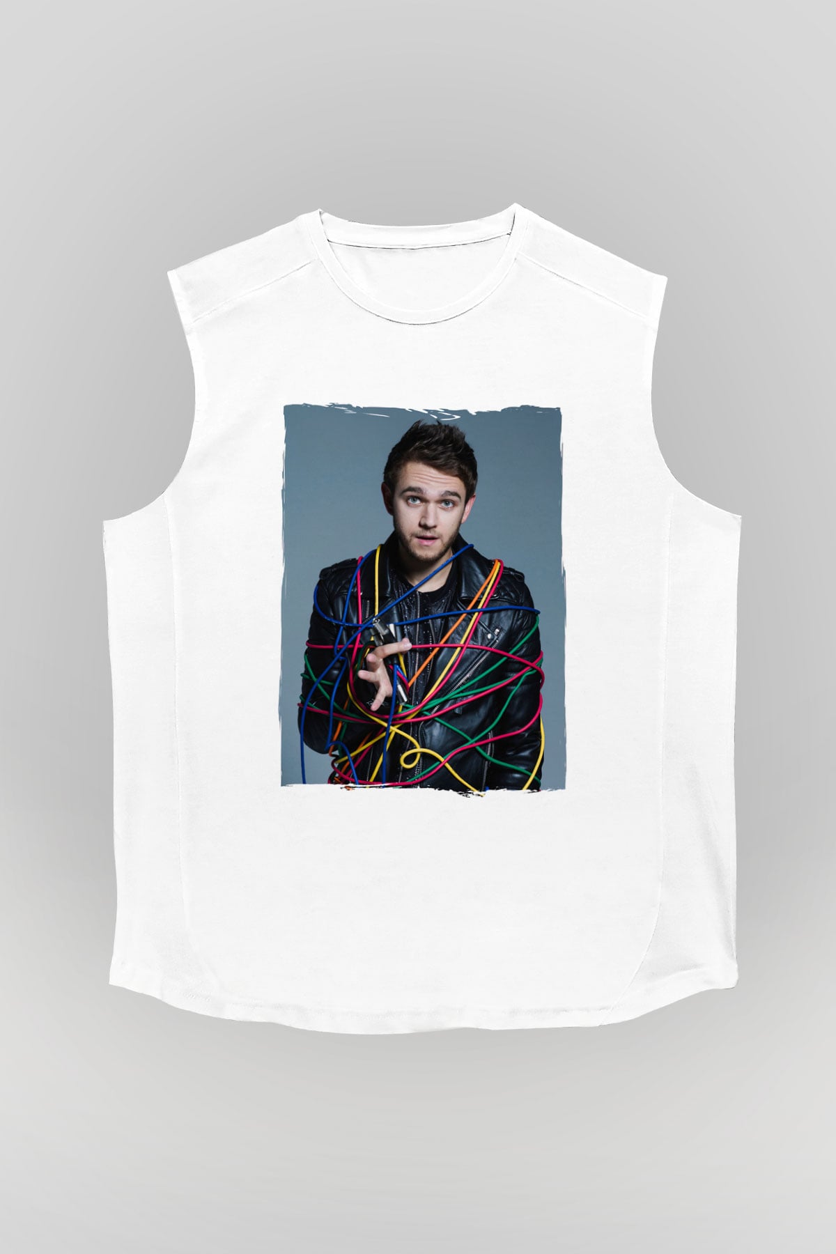 Zedd Beyaz Unisex Kolsuz Tişört