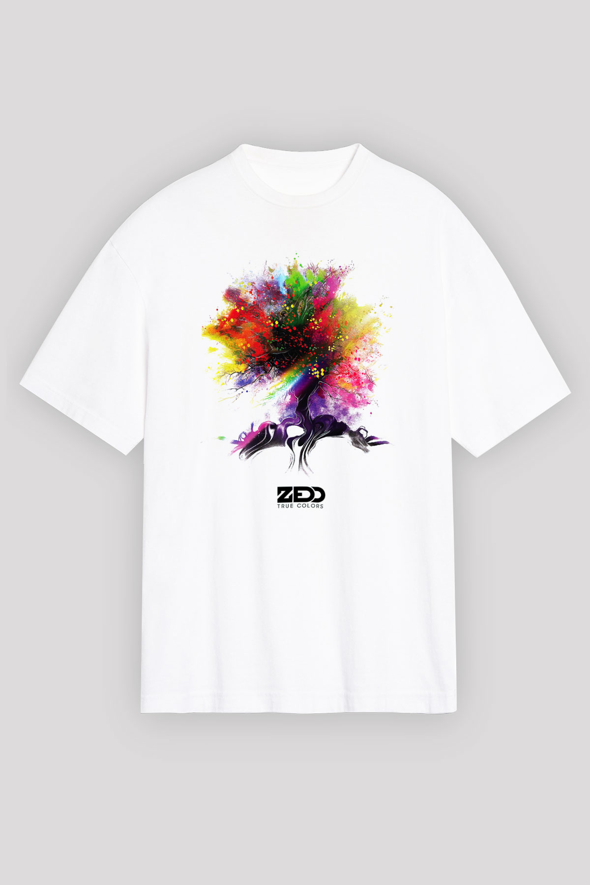 Zedd Beyaz Unisex Oversize Tişört T-Shirt