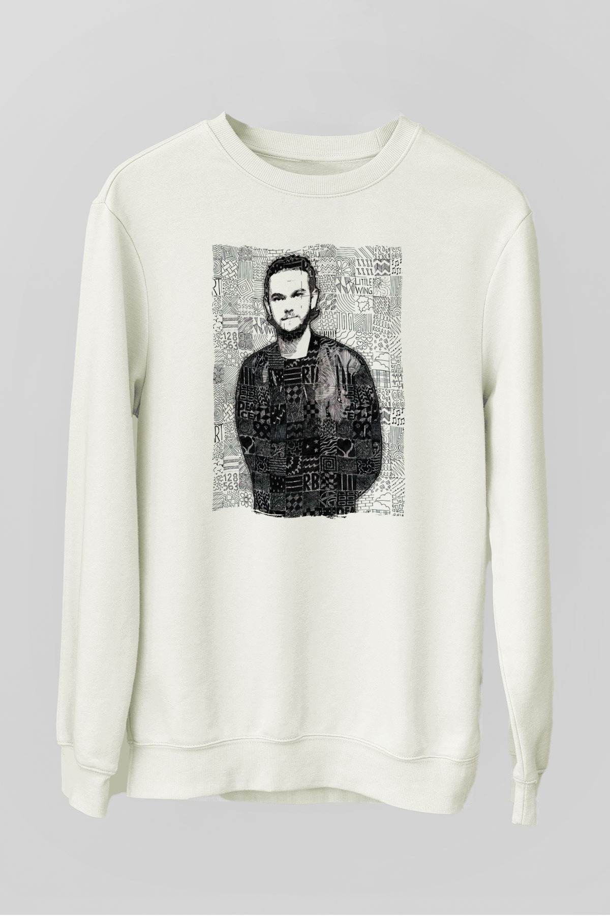 Zedd Beyaz Unisex Sweatshirt