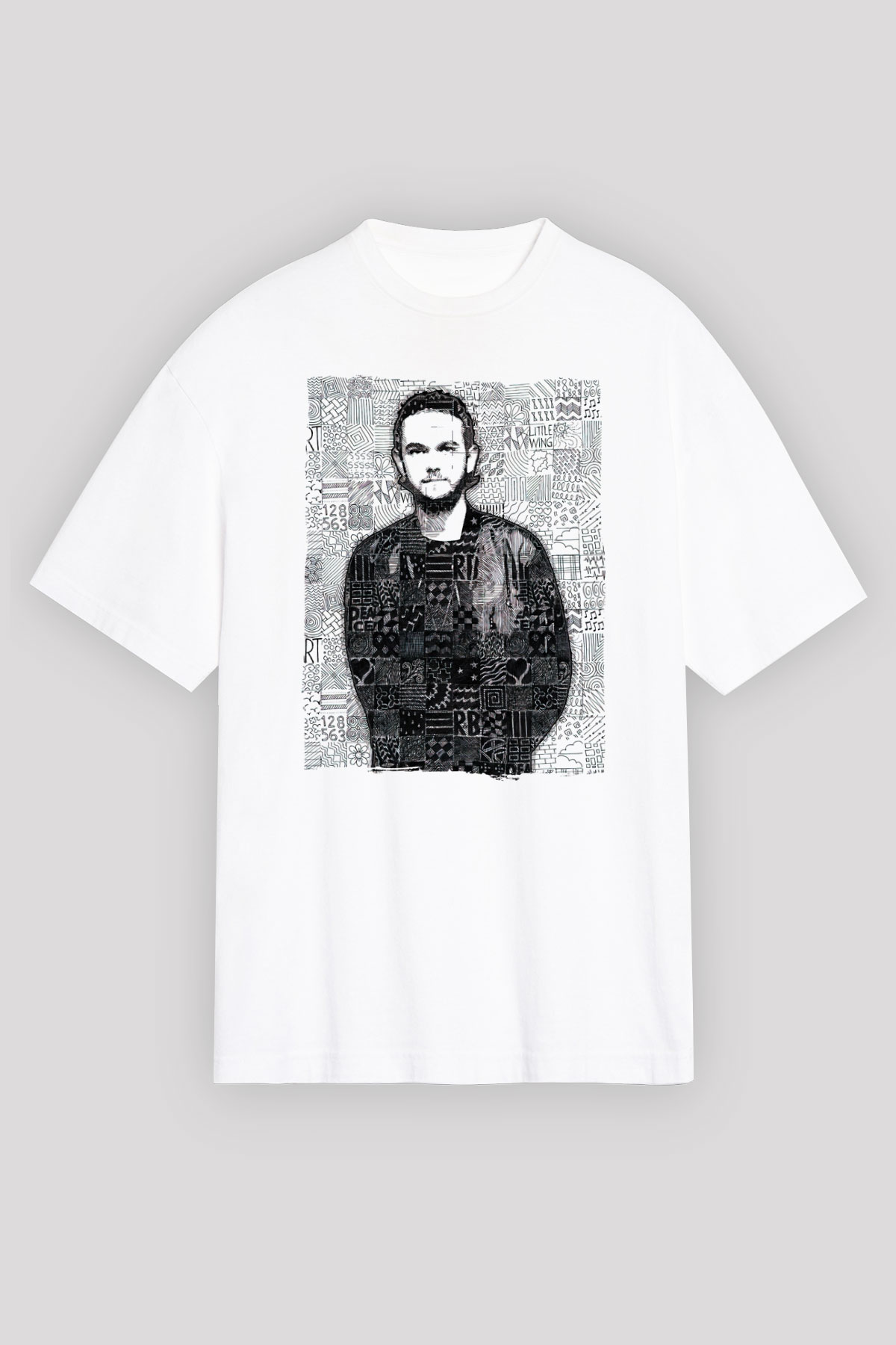 Zedd Beyaz Oversize Tişört Oversize T-shirt - TişörtFabrikası