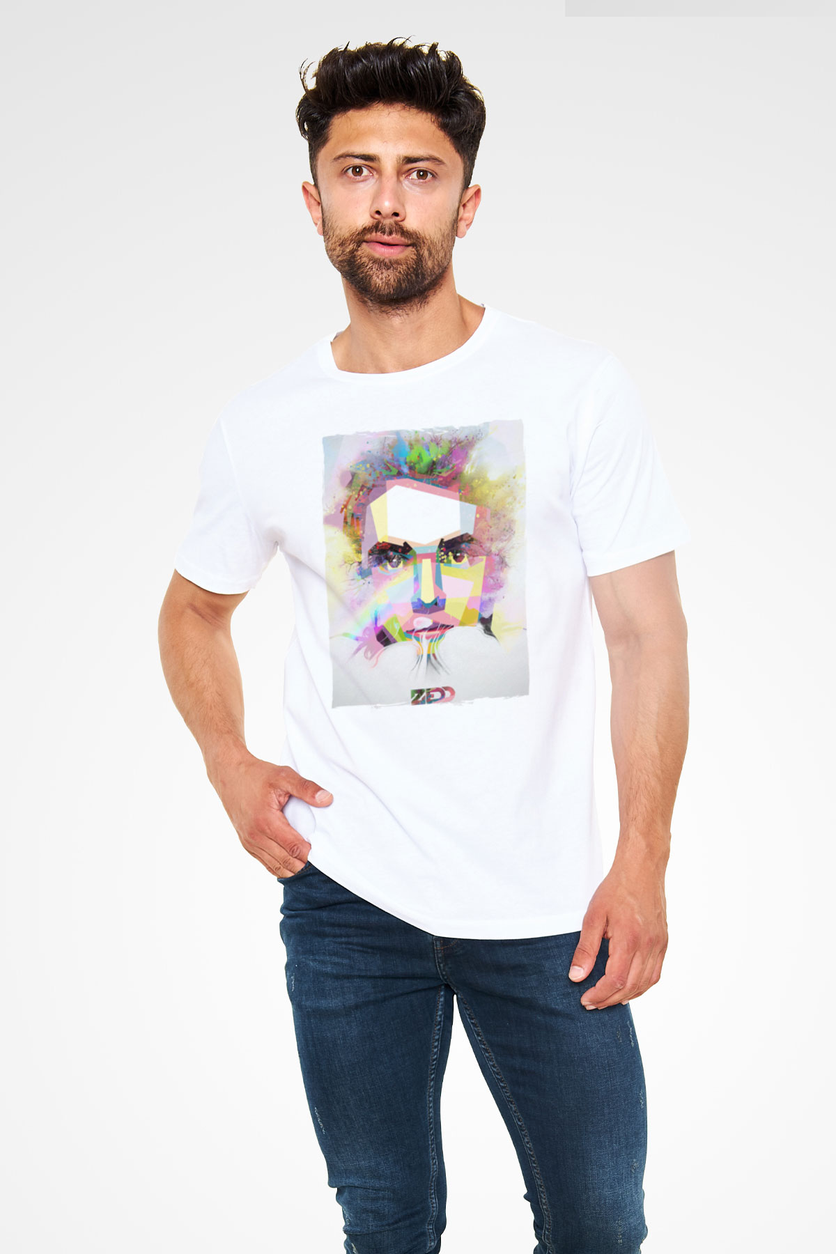 Zedd Beyaz Unisex Tişört T-Shirt - TişörtFabrikası