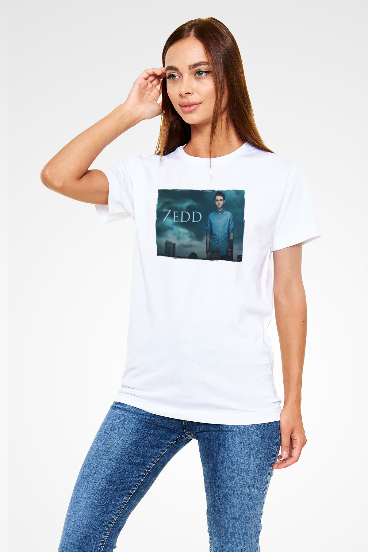 Zedd Beyaz Unisex Tişört T-Shirt - TişörtFabrikası