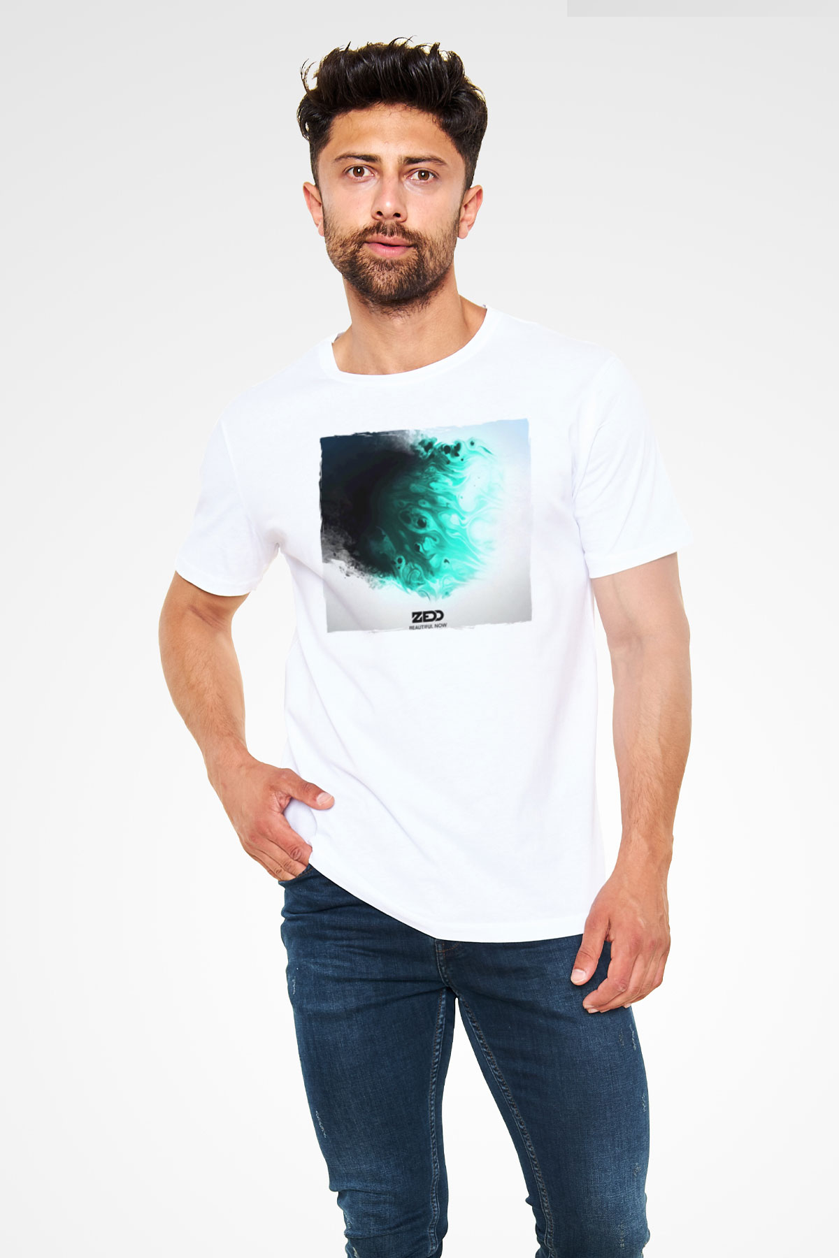 Zedd Beyaz Unisex Tişört T-Shirt - TişörtFabrikası