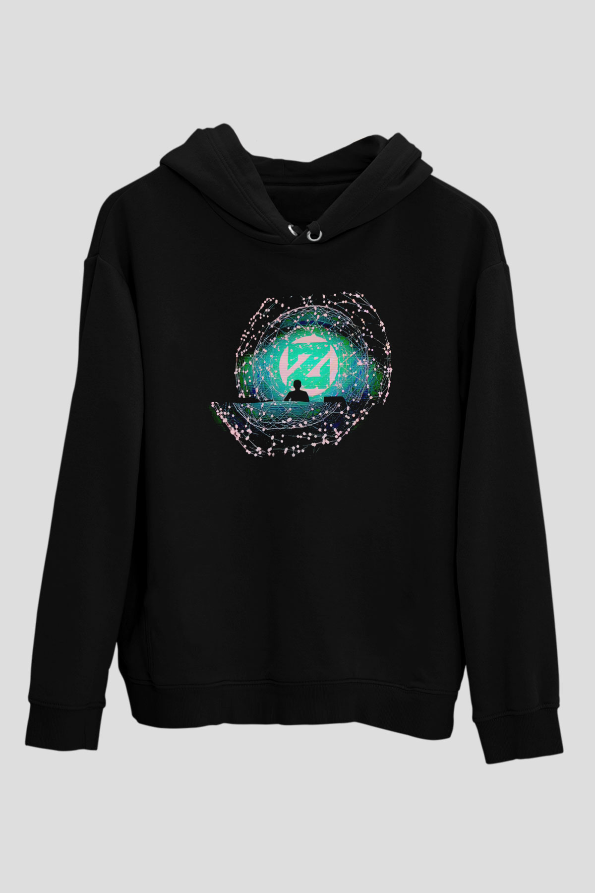 Zedd Siyah Unisex Kapüşonlu Sweatshirt