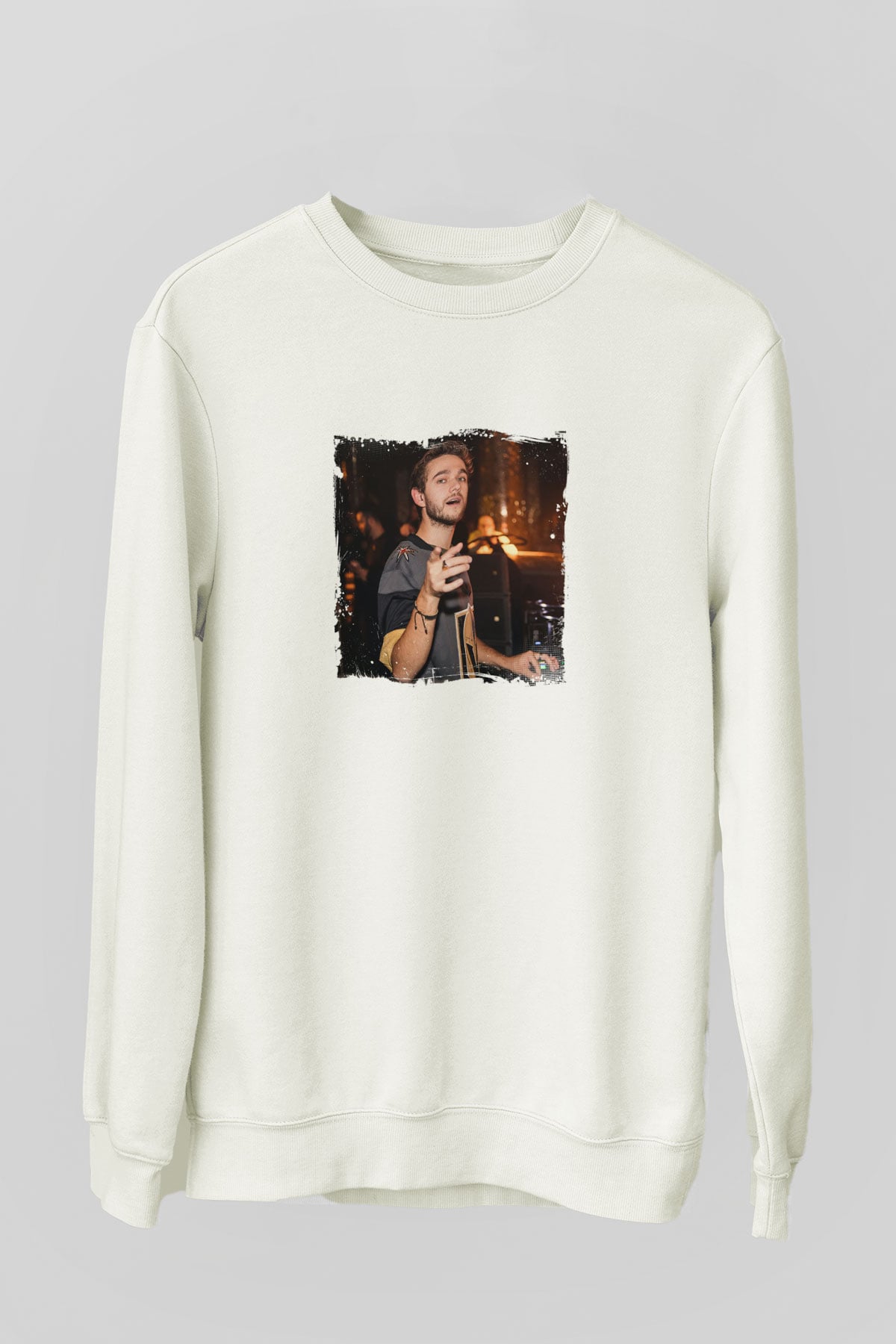 ZeddBaskılı Beyaz Sweatshirt