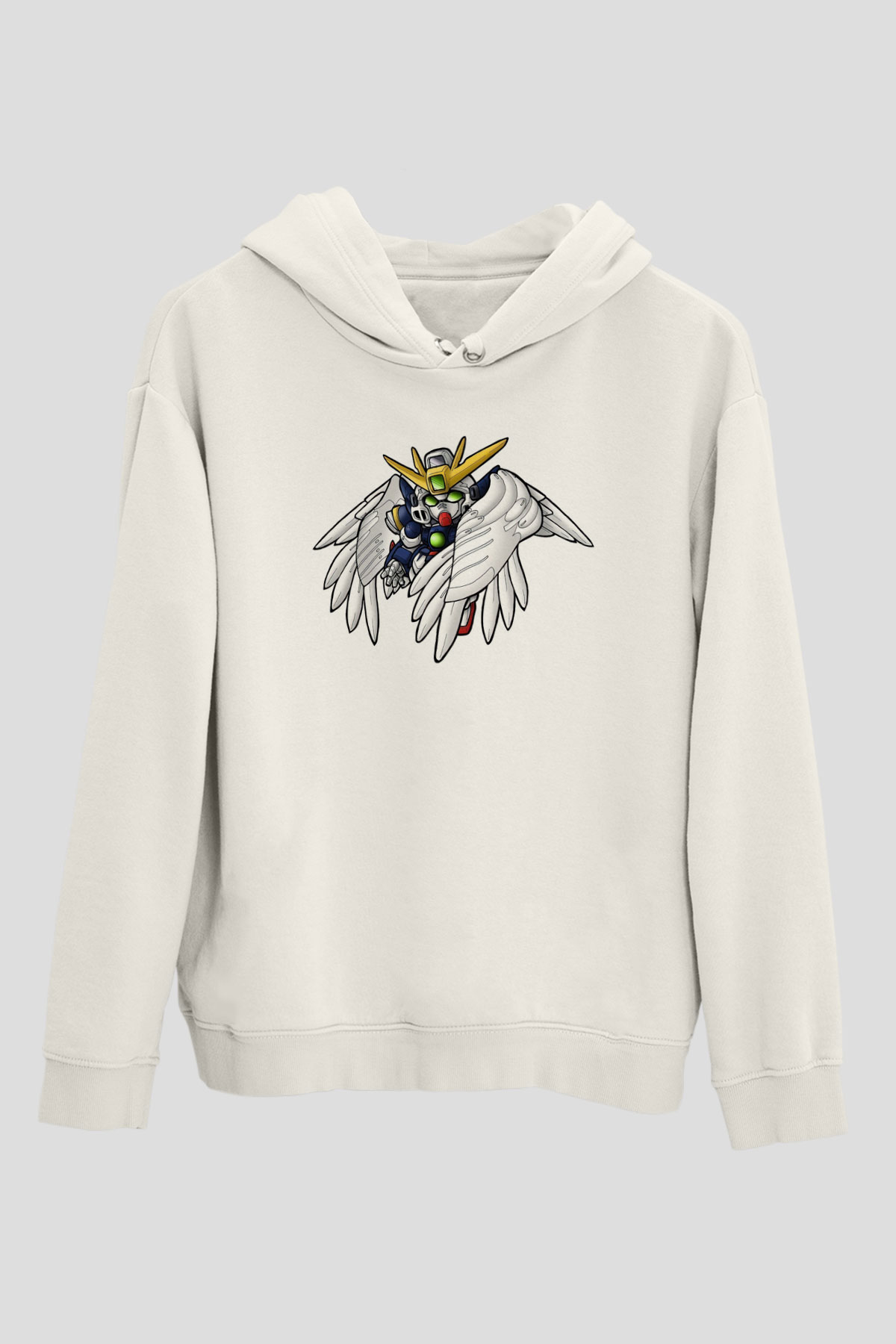 Zero Wing Beyaz Unisex Hoodie