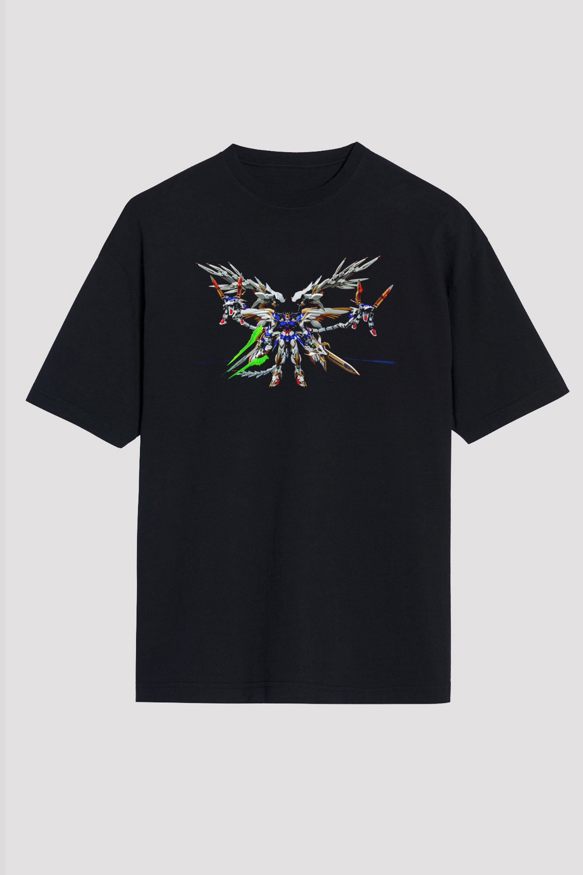 Zero Wing Siyah Oversize Tişört Oversize T-shirt
