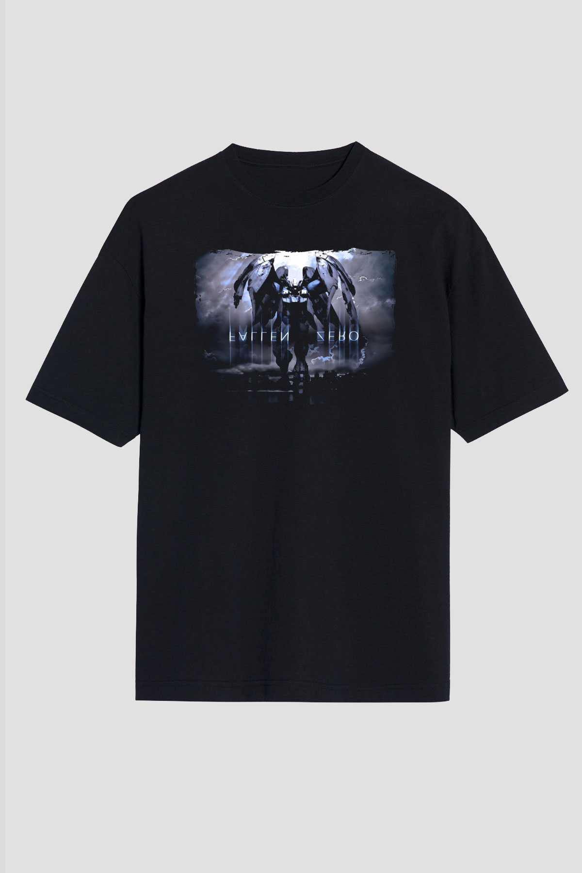 Zero Wing Siyah Oversize Tişört Oversize T-shirt