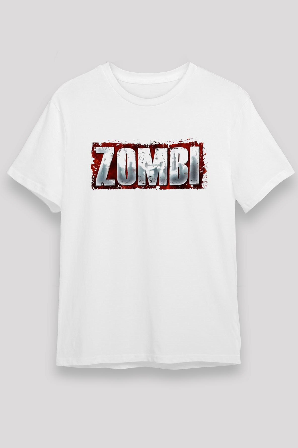Zombi Beyaz Unisex Tişört T-Shirt
