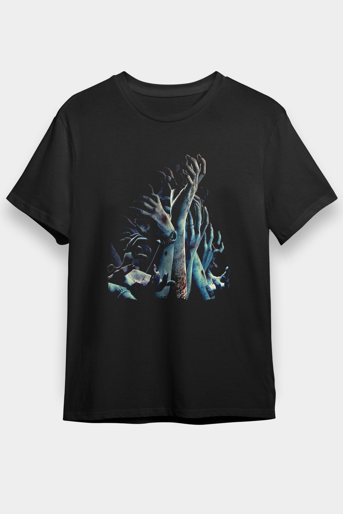 Zombi Siyah Unisex Tişört T-Shirt