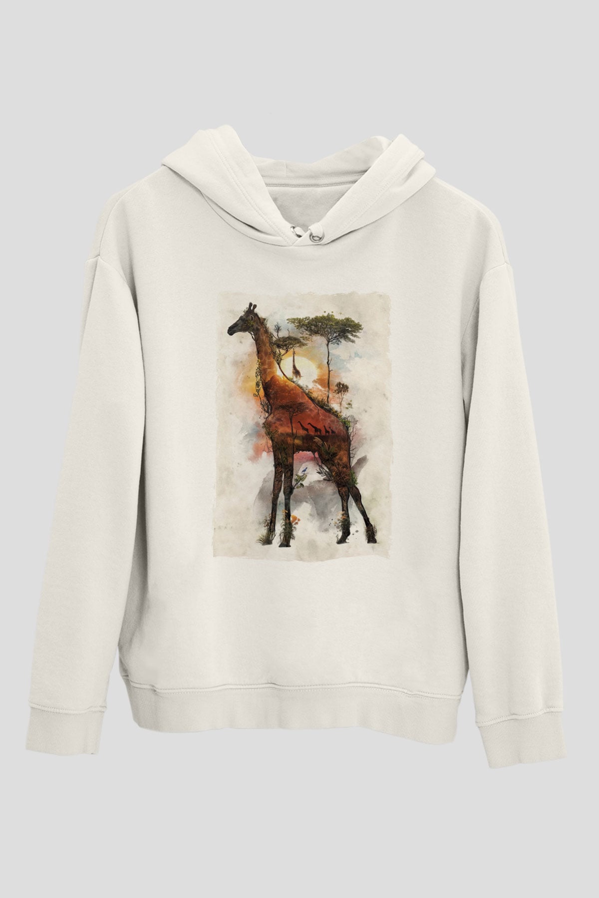 ZürafaBeyaz  Unisex Hoodie