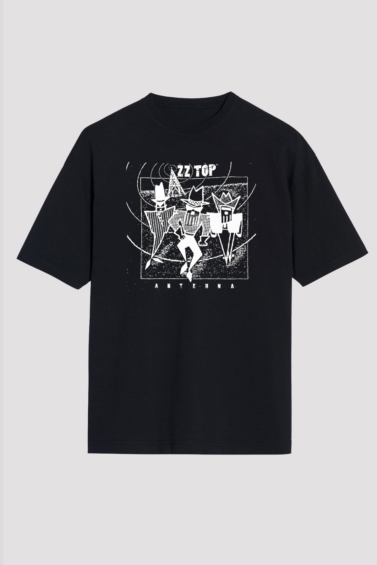 ZZ Top Siyah Unisex Oversize Tişört T-Shirt