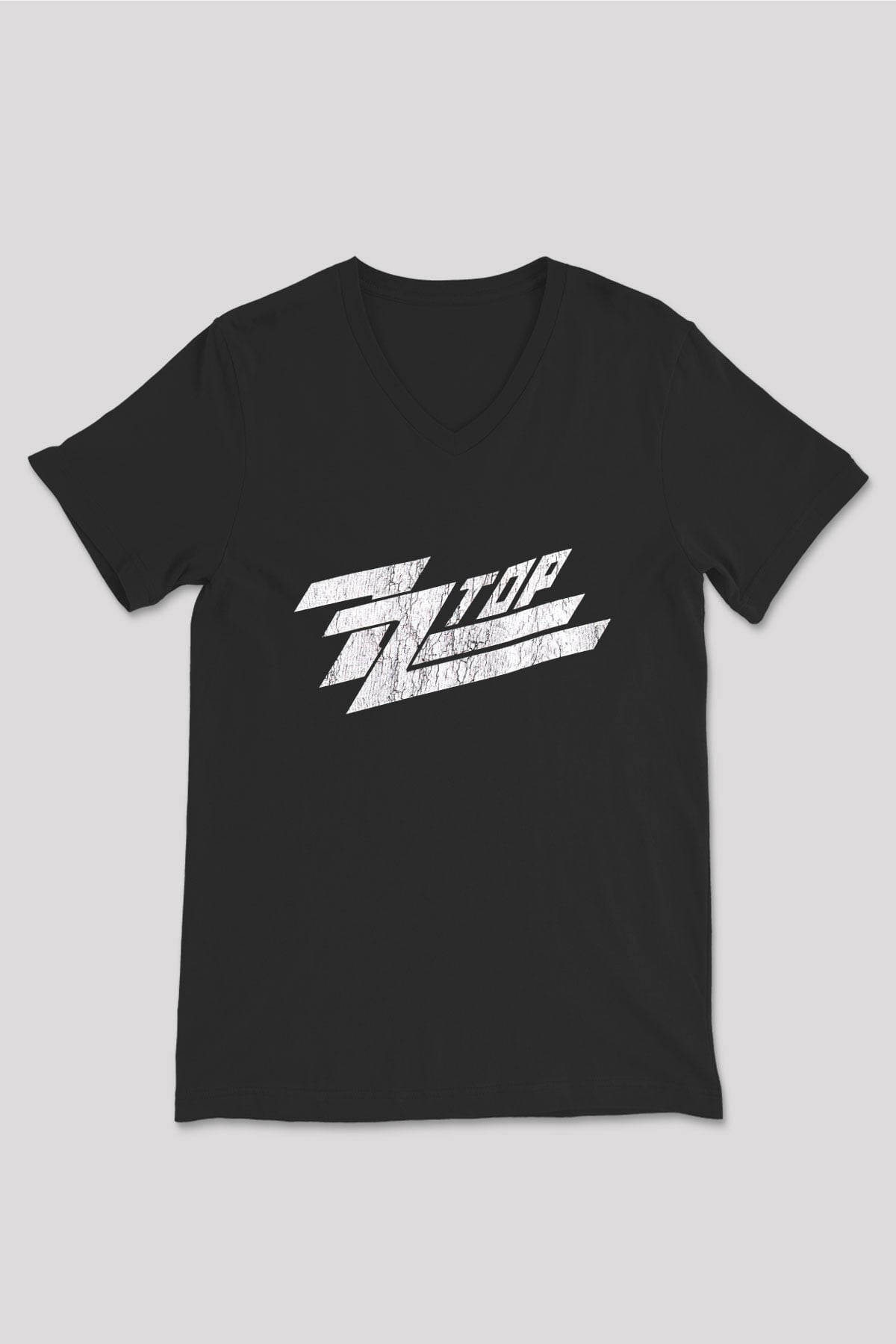 ZZ Top Siyah Unisex V Yaka Tişört T-Shirt