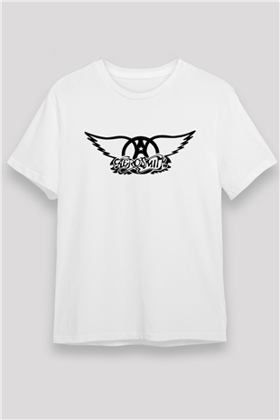  Aerosmith Beyaz Unisex Tişört T-Shirt - TişörtFabrikası