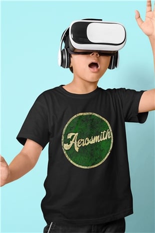  Aerosmith Siyah Unisex Çocuk Tişört