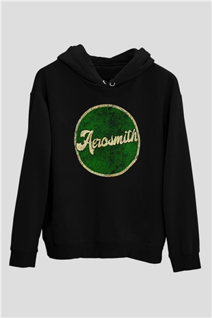  Aerosmith Siyah Unisex Kapüşonlu Sweatshirt