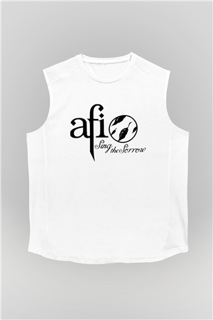  Afi Beyaz Unisex Kolsuz Tişört