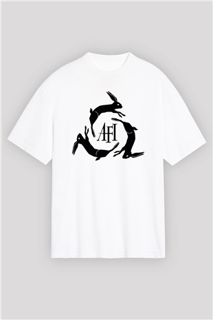  Afi Beyaz Oversize Tişört Oversize T-shirt - TişörtFabrikası