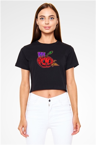  Afi Siyah  Crop Top Tişört