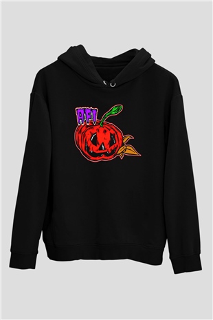  Afi Siyah Unisex Kapüşonlu Sweatshirt