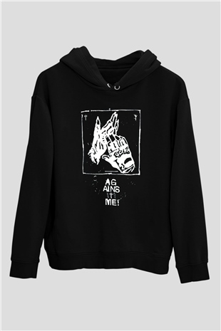  Against Me Siyah Unisex Kapüşonlu Sweatshirt