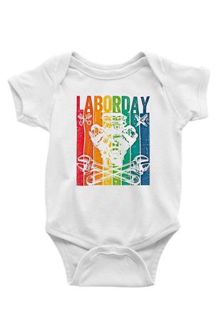 1 Mayıs Baskılı Beyaz Unisex Bebek Body - Zıbın
